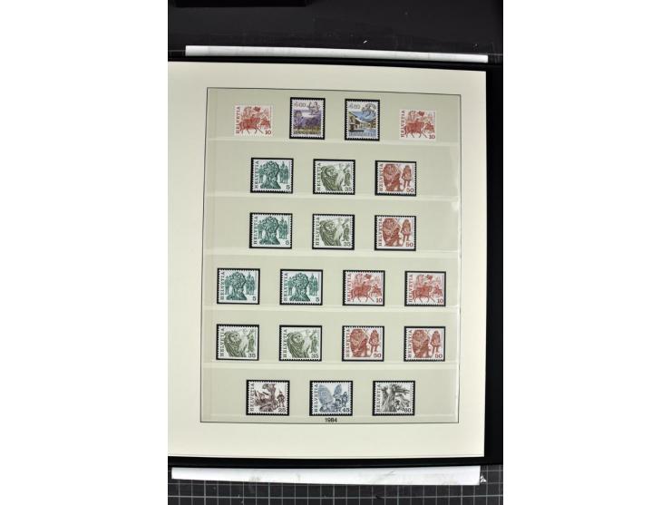 1854/1986, postfrische, ungebrauchte und gestempelte Sammlung in 3 Lindner-T-Alben