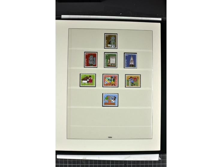 1854/1986, postfrische, ungebrauchte und gestempelte Sammlung in 3 Lindner-T-Alben