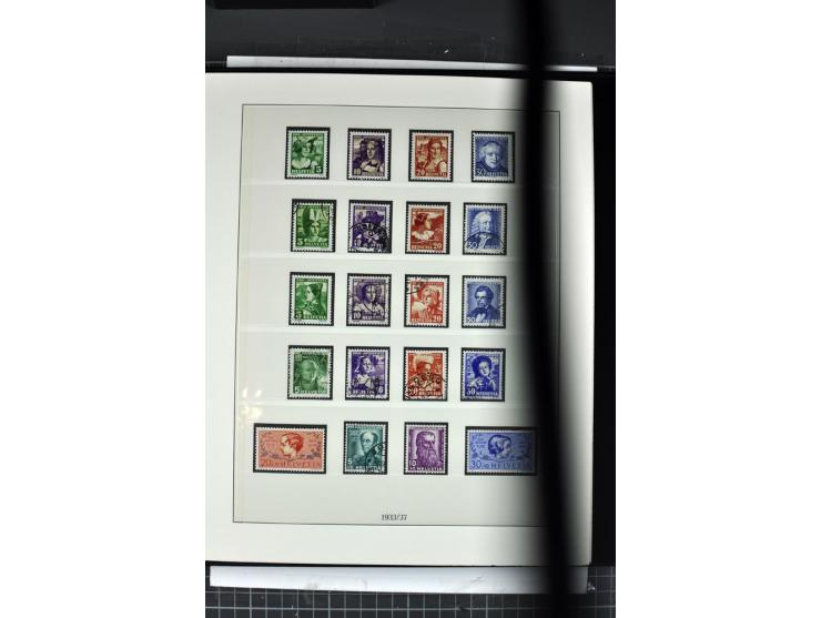 1854/1986, postfrische, ungebrauchte und gestempelte Sammlung in 3 Lindner-T-Alben
