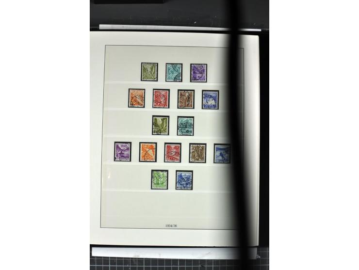 1854/1986, postfrische, ungebrauchte und gestempelte Sammlung in 3 Lindner-T-Alben