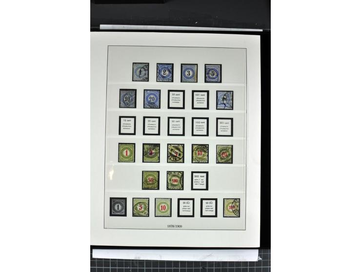 1854/1986, postfrische, ungebrauchte und gestempelte Sammlung in 3 Lindner-T-Alben