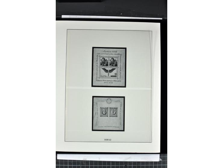 1854/1986, postfrische, ungebrauchte und gestempelte Sammlung in 3 Lindner-T-Alben