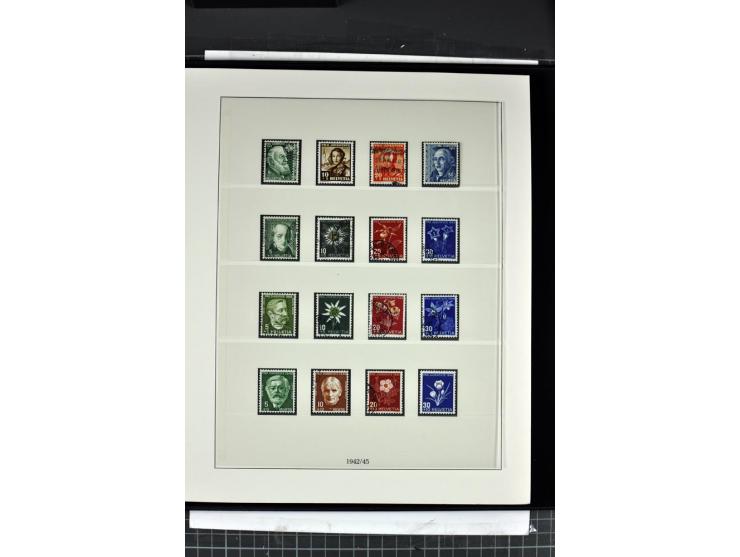 1854/1986, postfrische, ungebrauchte und gestempelte Sammlung in 3 Lindner-T-Alben