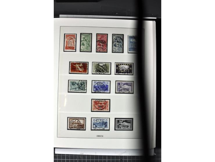 1854/1986, postfrische, ungebrauchte und gestempelte Sammlung in 3 Lindner-T-Alben