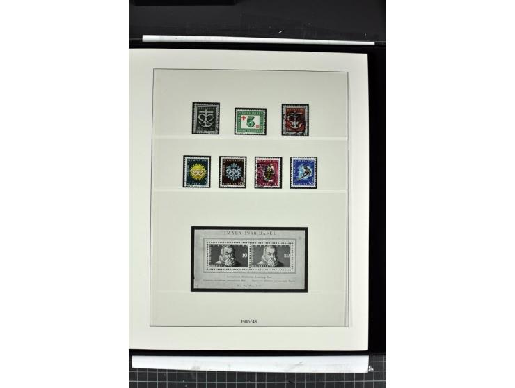 1854/1986, postfrische, ungebrauchte und gestempelte Sammlung in 3 Lindner-T-Alben