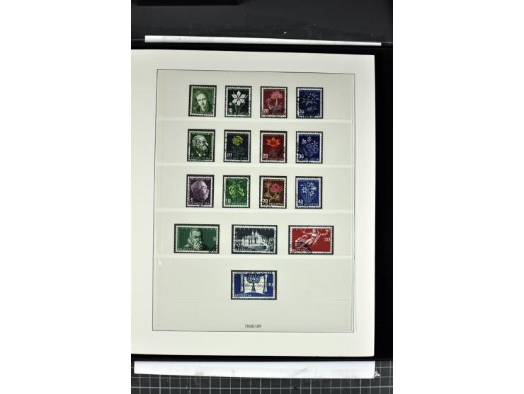 1854/1986, postfrische, ungebrauchte und gestempelte Sammlung in 3 Lindner-T-Alben