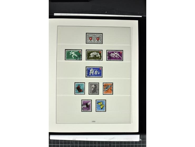 1854/1986, postfrische, ungebrauchte und gestempelte Sammlung in 3 Lindner-T-Alben