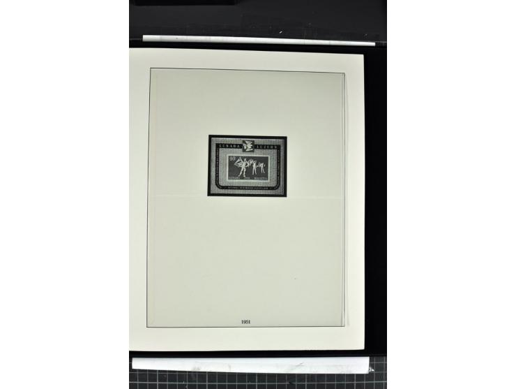1854/1986, postfrische, ungebrauchte und gestempelte Sammlung in 3 Lindner-T-Alben
