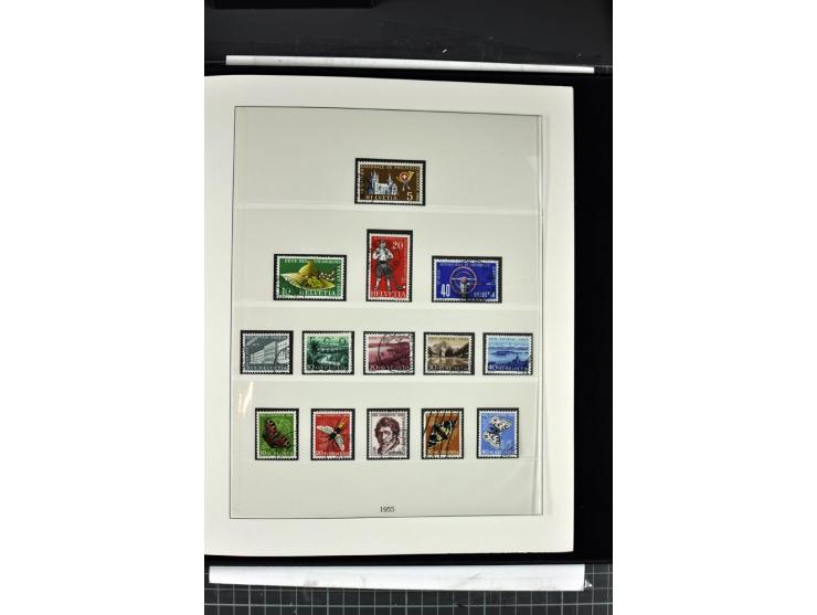 1854/1986, postfrische, ungebrauchte und gestempelte Sammlung in 3 Lindner-T-Alben