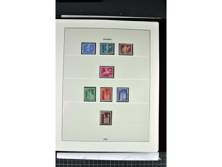 1854/1986, postfrische, ungebrauchte und gestempelte Sammlung in 3 Lindner-T-Alben