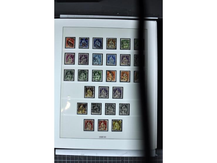 1854/1986, postfrische, ungebrauchte und gestempelte Sammlung in 3 Lindner-T-Alben