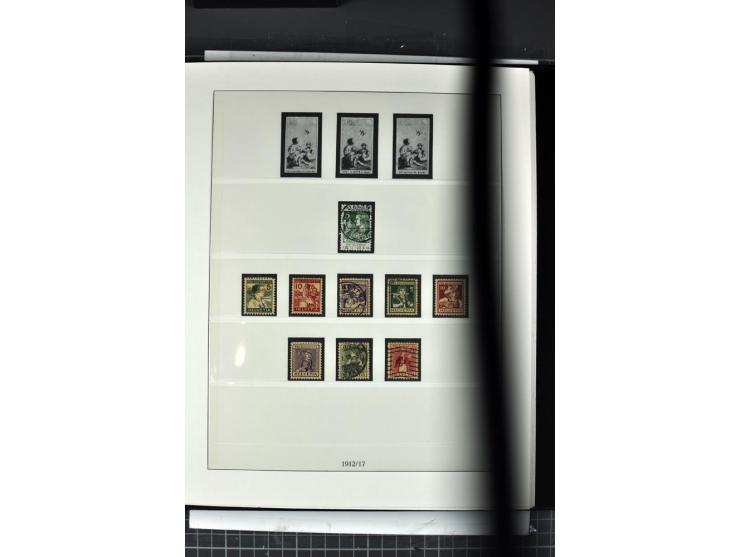 1854/1986, postfrische, ungebrauchte und gestempelte Sammlung in 3 Lindner-T-Alben
