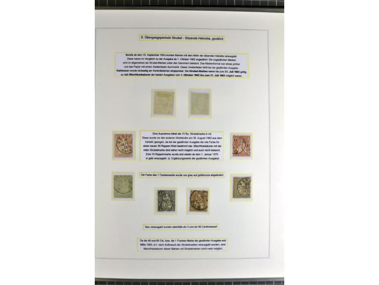 1862/81, Stehende Helvetia, Portostufen-Sammlung mit Briefen, Karten und Ganzsachen, dabei Mi.-Nr. 16+23 (Attest Renggli), 40