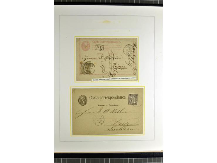 1862/81, Stehende Helvetia, Portostufen-Sammlung mit Briefen, Karten und Ganzsachen, dabei Mi.-Nr. 16+23 (Attest Renggli), 40
