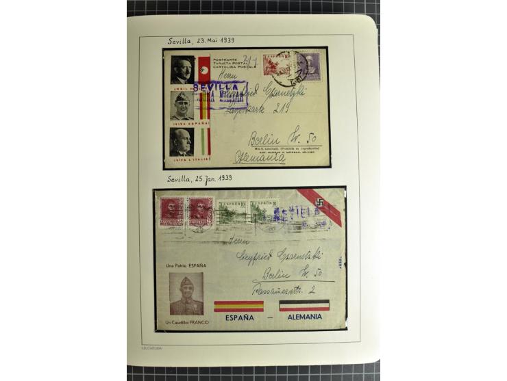 1866/1945, interessante 6bändige Sammlung mit vielen Lokalausgaben, dabei sehr viele Briefe mit viel Zensurpost, außerdem Blo