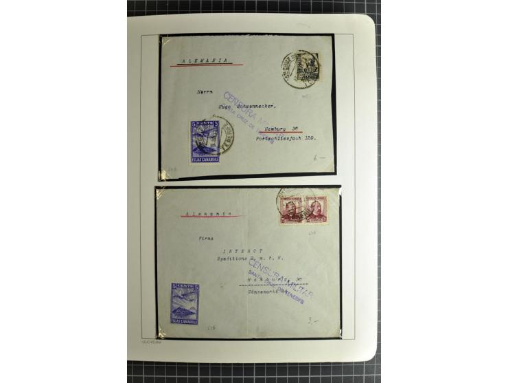 1866/1945, interessante 6bändige Sammlung mit vielen Lokalausgaben, dabei sehr viele Briefe mit viel Zensurpost, außerdem Blo