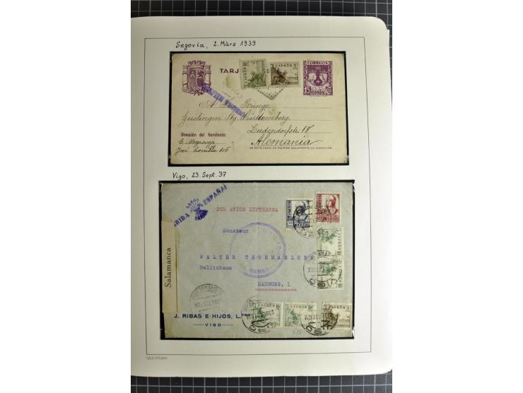 1866/1945, interessante 6bändige Sammlung mit vielen Lokalausgaben, dabei sehr viele Briefe mit viel Zensurpost, außerdem Blo