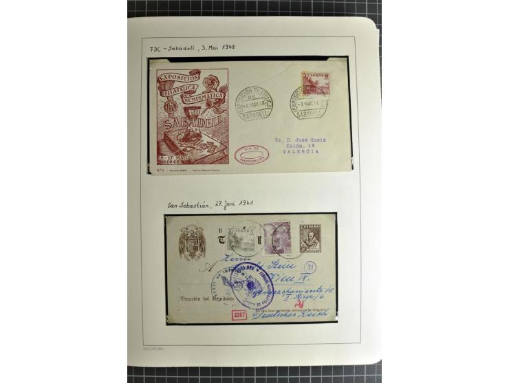 1866/1945, interessante 6bändige Sammlung mit vielen Lokalausgaben, dabei sehr viele Briefe mit viel Zensurpost, außerdem Blo