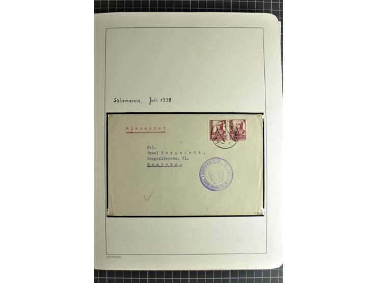 1866/1945, interessante 6bändige Sammlung mit vielen Lokalausgaben, dabei sehr viele Briefe mit viel Zensurpost, außerdem Blo