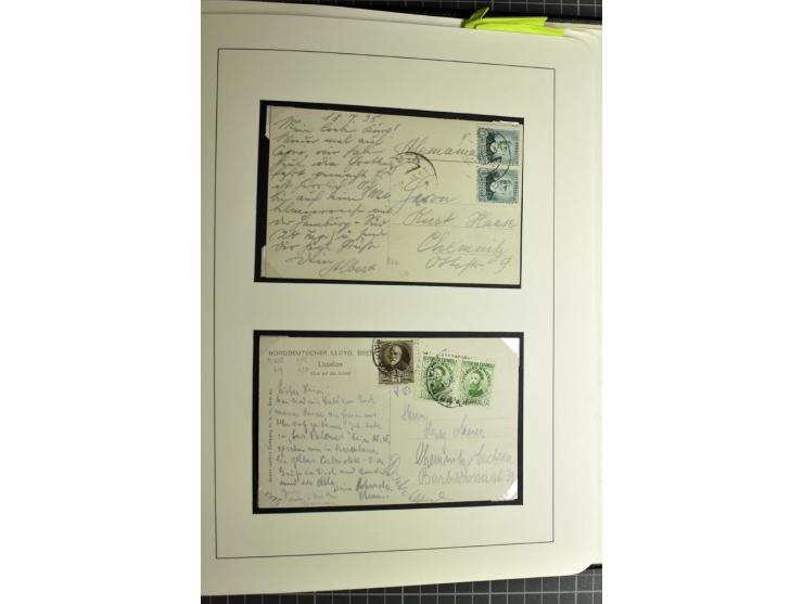 1866/1945, interessante 6bändige Sammlung mit vielen Lokalausgaben, dabei sehr viele Briefe mit viel Zensurpost, außerdem Blo