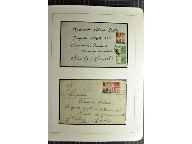 1866/1945, interessante 6bändige Sammlung mit vielen Lokalausgaben, dabei sehr viele Briefe mit viel Zensurpost, außerdem Blo