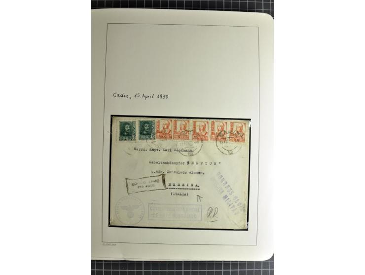 1866/1945, interessante 6bändige Sammlung mit vielen Lokalausgaben, dabei sehr viele Briefe mit viel Zensurpost, außerdem Blo