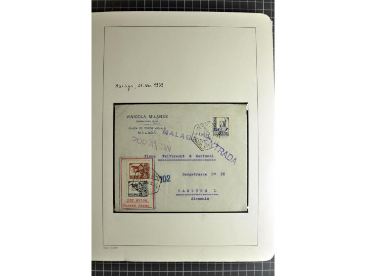1866/1945, interessante 6bändige Sammlung mit vielen Lokalausgaben, dabei sehr viele Briefe mit viel Zensurpost, außerdem Blo