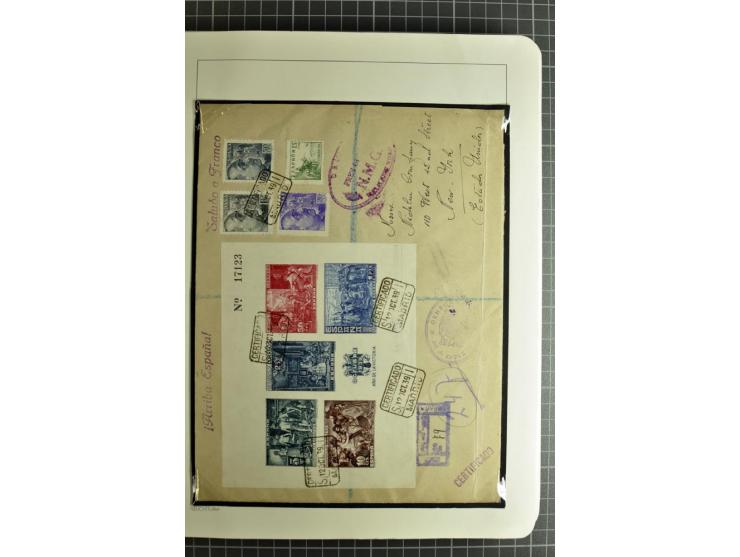 1866/1945, interessante 6bändige Sammlung mit vielen Lokalausgaben, dabei sehr viele Briefe mit viel Zensurpost, außerdem Blo