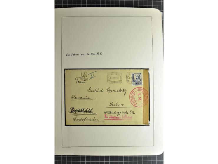 1866/1945, interessante 6bändige Sammlung mit vielen Lokalausgaben, dabei sehr viele Briefe mit viel Zensurpost, außerdem Blo