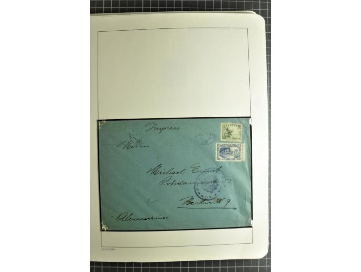 1866/1945, interessante 6bändige Sammlung mit vielen Lokalausgaben, dabei sehr viele Briefe mit viel Zensurpost, außerdem Blo