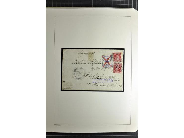 1866/1945, interessante 6bändige Sammlung mit vielen Lokalausgaben, dabei sehr viele Briefe mit viel Zensurpost, außerdem Blo