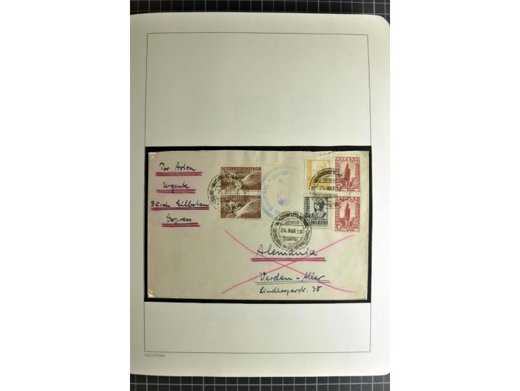 1866/1945, interessante 6bändige Sammlung mit vielen Lokalausgaben, dabei sehr viele Briefe mit viel Zensurpost, außerdem Blo