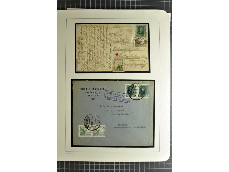1866/1945, interessante 6bändige Sammlung mit vielen Lokalausgaben, dabei sehr viele Briefe mit viel Zensurpost, außerdem Blo