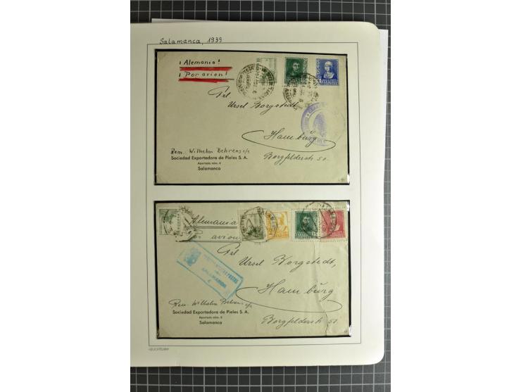 1866/1945, interessante 6bändige Sammlung mit vielen Lokalausgaben, dabei sehr viele Briefe mit viel Zensurpost, außerdem Blo