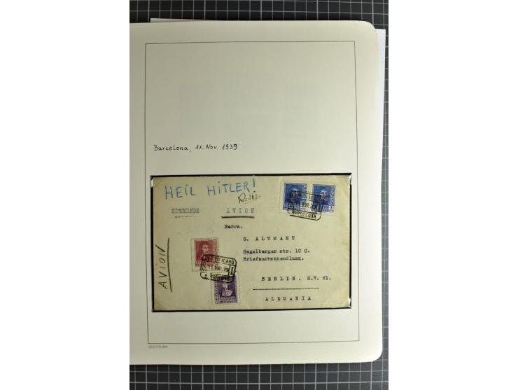 1866/1945, interessante 6bändige Sammlung mit vielen Lokalausgaben, dabei sehr viele Briefe mit viel Zensurpost, außerdem Blo