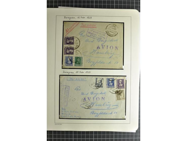 1866/1945, interessante 6bändige Sammlung mit vielen Lokalausgaben, dabei sehr viele Briefe mit viel Zensurpost, außerdem Blo
