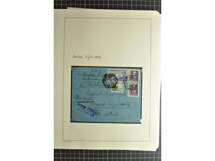 1866/1945, interessante 6bändige Sammlung mit vielen Lokalausgaben, dabei sehr viele Briefe mit viel Zensurpost, außerdem Blo