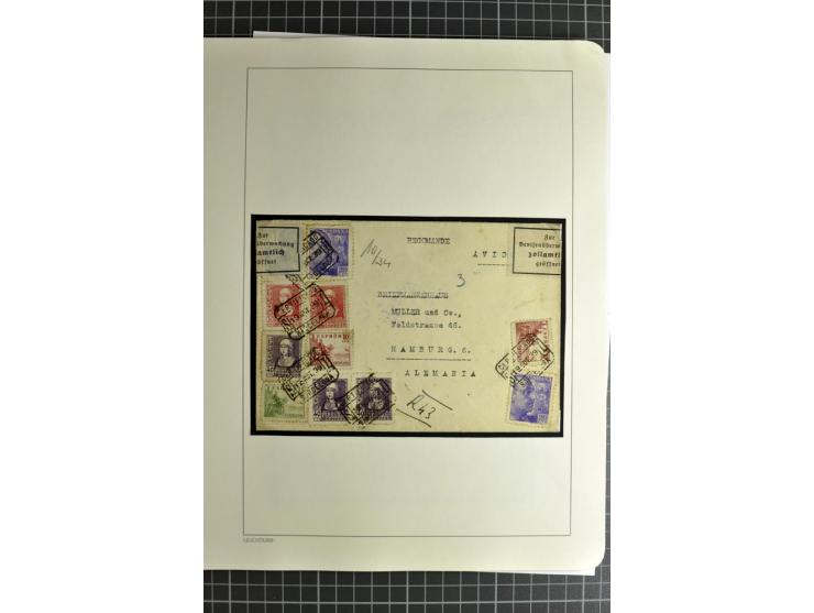 1866/1945, interessante 6bändige Sammlung mit vielen Lokalausgaben, dabei sehr viele Briefe mit viel Zensurpost, außerdem Blo
