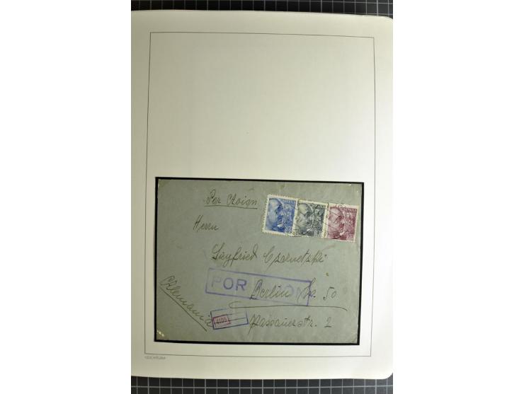 1866/1945, interessante 6bändige Sammlung mit vielen Lokalausgaben, dabei sehr viele Briefe mit viel Zensurpost, außerdem Blo