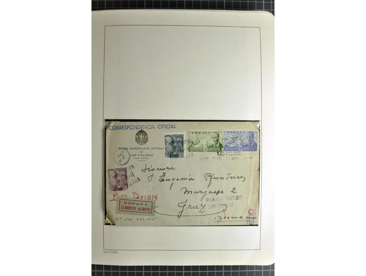 1866/1945, interessante 6bändige Sammlung mit vielen Lokalausgaben, dabei sehr viele Briefe mit viel Zensurpost, außerdem Blo