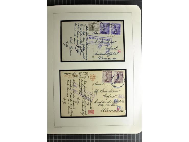1866/1945, interessante 6bändige Sammlung mit vielen Lokalausgaben, dabei sehr viele Briefe mit viel Zensurpost, außerdem Blo