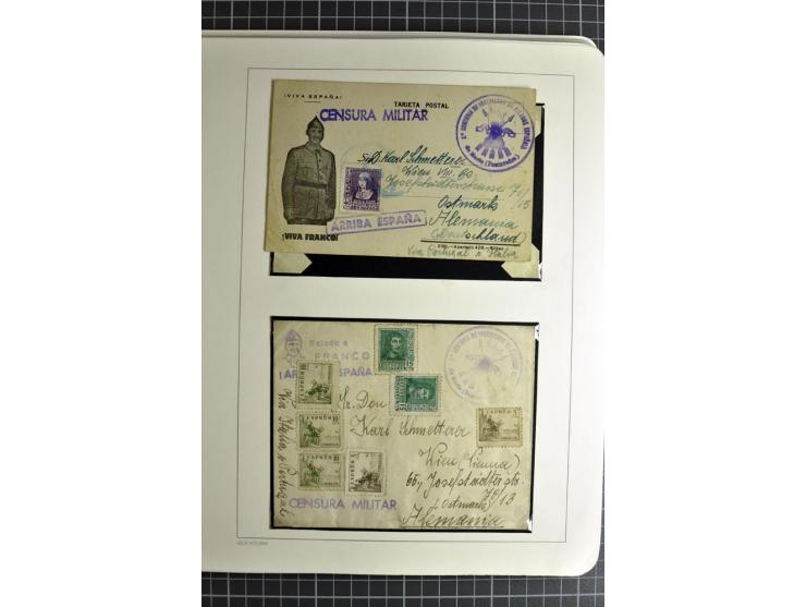 1866/1945, interessante 6bändige Sammlung mit vielen Lokalausgaben, dabei sehr viele Briefe mit viel Zensurpost, außerdem Blo