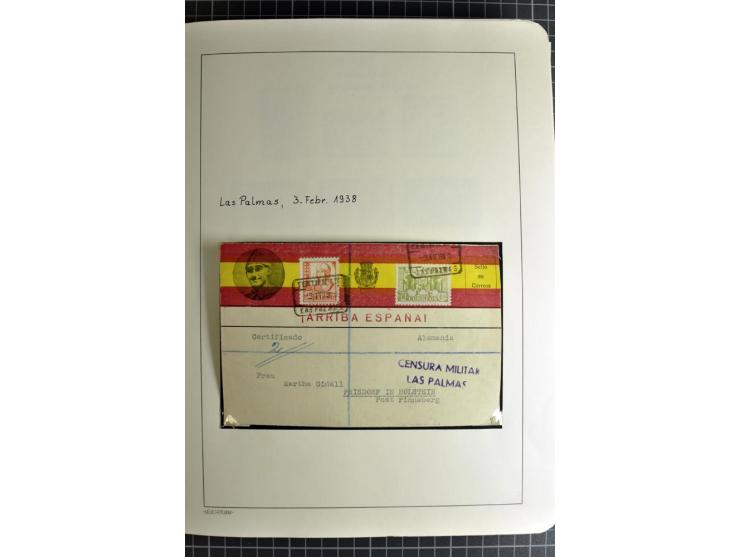 1866/1945, interessante 6bändige Sammlung mit vielen Lokalausgaben, dabei sehr viele Briefe mit viel Zensurpost, außerdem Blo