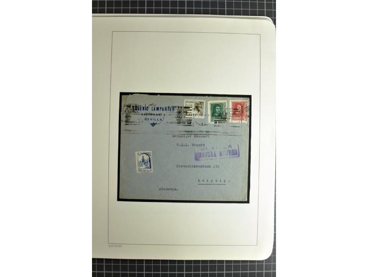 1866/1945, interessante 6bändige Sammlung mit vielen Lokalausgaben, dabei sehr viele Briefe mit viel Zensurpost, außerdem Blo