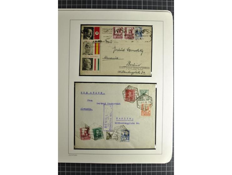 1866/1945, interessante 6bändige Sammlung mit vielen Lokalausgaben, dabei sehr viele Briefe mit viel Zensurpost, außerdem Blo