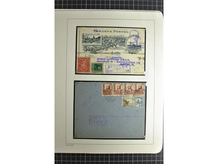 1866/1945, interessante 6bändige Sammlung mit vielen Lokalausgaben, dabei sehr viele Briefe mit viel Zensurpost, außerdem Blo