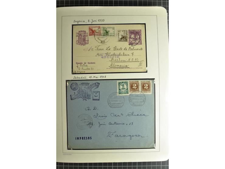 1866/1945, interessante 6bändige Sammlung mit vielen Lokalausgaben, dabei sehr viele Briefe mit viel Zensurpost, außerdem Blo