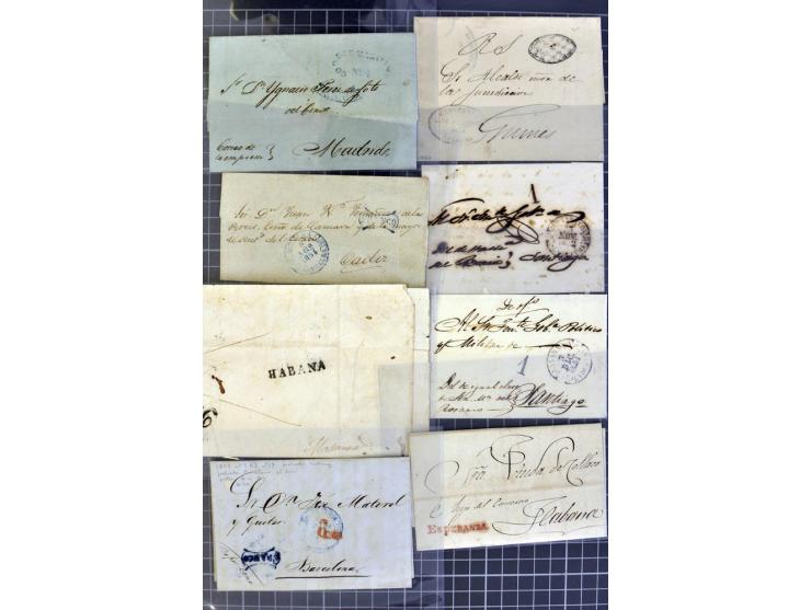 1830/70 (ca.) rund 220 markenlose Briefe, dabei Forwarding-Stempel, Taxstempel und -vermerke etc.