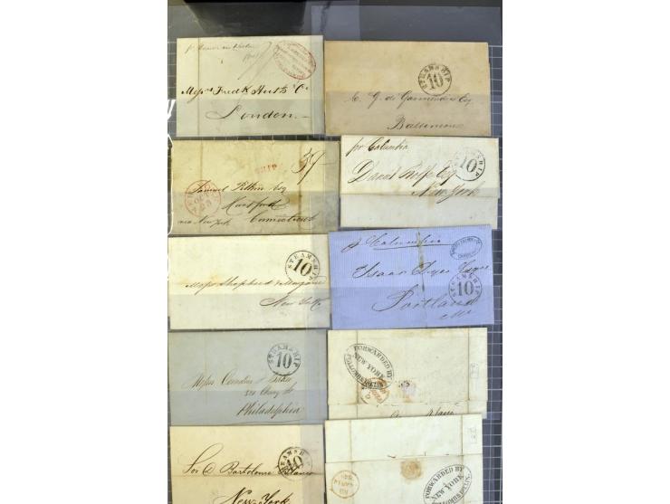 1830/70 (ca.) rund 220 markenlose Briefe, dabei Forwarding-Stempel, Taxstempel und -vermerke etc.