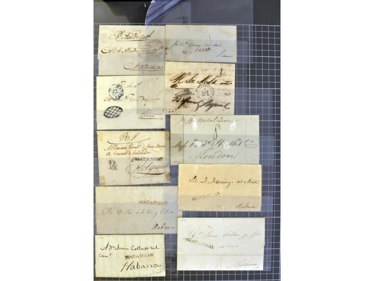 1830/70 (ca.) rund 220 markenlose Briefe, dabei Forwarding-Stempel, Taxstempel und -vermerke etc.